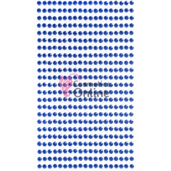 Strasuri din acril pentru make-up, par sau corp cu adeziv SGS019GG Blue Indigo de 3mm 1040 buc 